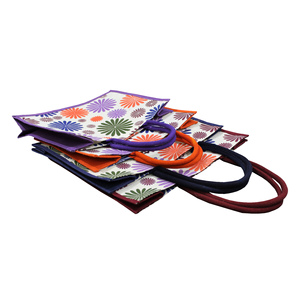 Eco-Friendly Reusable Jute Tote Bag with Padded Rope Handle Unique Fashionable Design PP Laminated Shopping Bag - Product Image 5