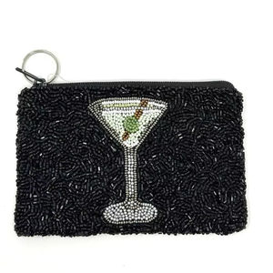 Pochette à monnaie artisanale perlée motif tournesol et vache, fabriquée en Inde, pour femmes et filles - Product Image 1