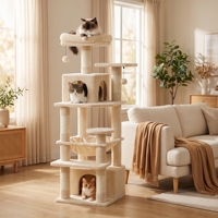 Tour pour chat multi-niveaux en sisal naturel minimaliste du fabricant