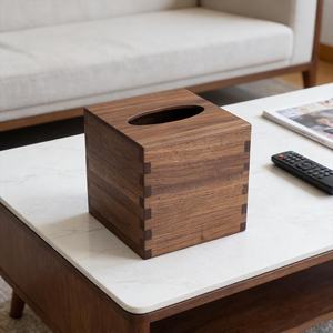 Boîte à mouchoirs en bois personnalisée de luxe, organiseur pour restaurant, petit porte-serviettes en bambou pour table, boîtes à mouchoirs - Product Image 6