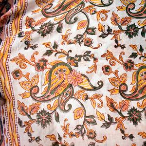 Hot Selling Indian Paisley Block Printed Sarong Cotton <b>Woman</b> <b>Head</b> Scarf Handmade Beach <b>Cover</b> Ups Scarves White Pareo Wholesale - Product Image 3