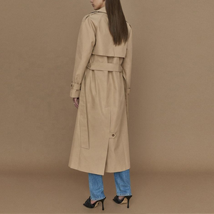 Abrigos de lana largos sin cuello para mujer, chaqueta de invierno para mujer - Product Image 3