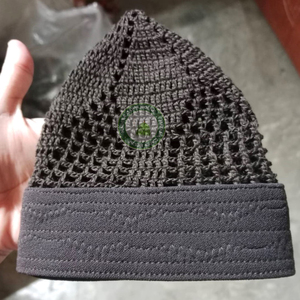 NUEVA TENDENCIA: Gorro de Oración Musulmán para Hombre, Tejido a Mano, 100% Algodón Premium, Estilo Egipcio Masri Kufis, Ajustable, Ecológico, con Relieve - Product Image 5