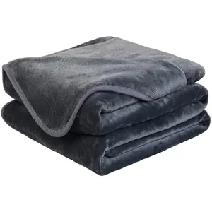 Polar Fleece Blanket with Customized Logo 60 x 90 inches 90 x 90 Inches olive green Navy Dark Gray Color at competitive price