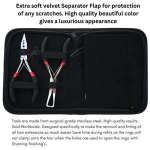 New Hair Extension <b>Tools</b> <b>Kit</b> with Precision Hair Extension Plier Precision Salon Hook Loop Extension Needles Installation <b>Tools</b> - Product Image 5