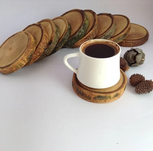 Premium Quality Wood Coaster Reusable Table Accessories Wooden Drink Coaster Set Eco Friendly Round Cup <b>Mats</b> - Product Image 2