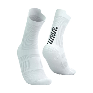 White Ankle Running <b>Socks</b> With Dot Pattern Breathable Spandex <b>Polyester</b> Mesh Design Anti Slip <b>Socks</b> - Product Image 1