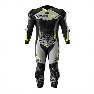 Traje de Carreras MotoCP de Cuero Genuino Premium de Una Pieza con Protectores y Joroba para Días de Pista - Product Image 1