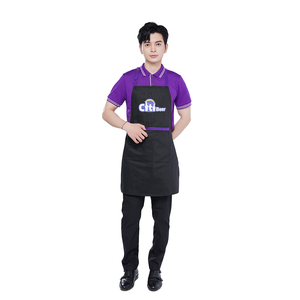Conjunto de Uniforme Unisex Resistente de Poliéster Tejido para Cafetería, Restaurante y Panadería, Camiseta Polo y Delantal Personalizables, Ropa de Trabajo para Personal - Product Image 2