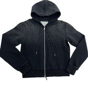 Conjunto de Sudadera con Capucha y Pantalones Deportivos con Pedrería, Lavado Ácido Personalizado, Estilo Urbano, Felpa Francesa, Efecto Desgastado por el Sol, Traje Deportivo para Hombre - Product Image 4