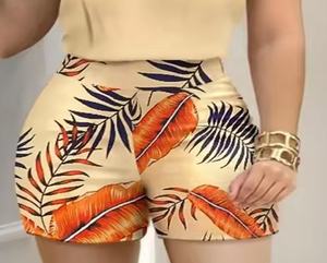 Verano para mujer, Tops con estampado Floral, trajes cortos, pantalones cortos informales de varios colores sólidos para mujer, diseño estampado, pantalones cortos cómodos para mujer - Product Image 1