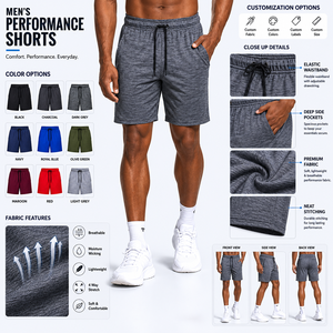 Pantalones Cortos Deportivos Casuales de Verano para Hombre, Transpirables, de Secado Rápido, de Spandex/Poliéster, con Cierre de Cordón, para Correr, Baloncesto, Playa - Product Image 2