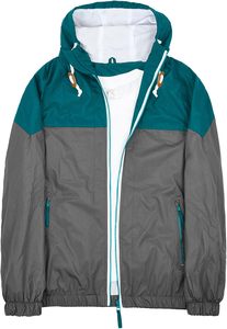 Unisex Gray Windproof Safari <b>Jacket</b> Casual <b>Pullover</b> Solid Color Lightweight Winter Wear Polyester Front Pocket - Product Image 1