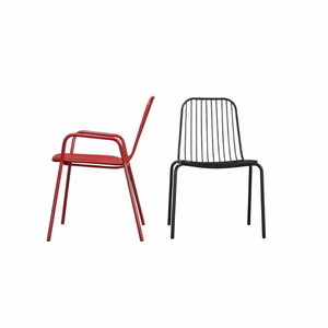 Silla de Comedor Moderna de Alambre Metálico con Respaldo Ergonómico para Sala de Estar, Exteriores, Villas y Apartamentos - Product Image 1