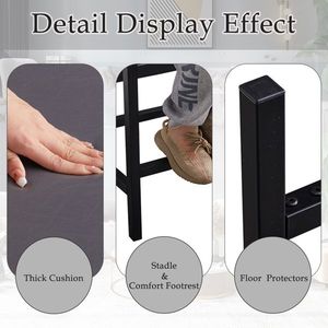 Sgabelli da Bar Moderni in Ecopelle Senza Schienale, Sedie Imbottite per Bancone o Isola, per Cucina, Bar o Uso Domestico - Product Image 5