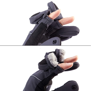 ถุงมือตกปลาแบบกันน้ำ โพลีเอสเตอร์ เก็บความร้อนได้ดี น้ำหนักเบา ระบายอากาศได้ดี ขายส่ง คุณภาพดี บริการ OEM - Product Image 5