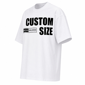 Oversized Printed Cotton T-Shirt Men 230gsm Heavyweight Breathable Soft Relaxed Fit Daily Casual Custom <b>Logo</b> Wholesale - Product Image 5