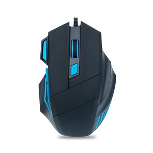Souris de jeu filaire Genuine Vigor R6 avec 3600 DPI, 7 boutons, capteur avancé, rétroéclairage bleu apaisant, câble tressé - Product Image 1