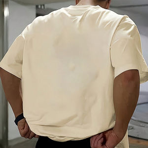 T-shirt oversize délavé à l'acide pour homme et femme, coupe ample personnalisable pour la personnalisation du logo - Product Image 2