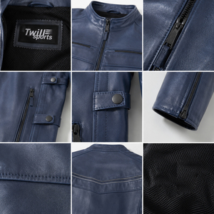 OEM diseño personalizado Racing chaqueta de los hombres elegante Vintage 100% cuero Slim Fit transpirable a prueba de viento de color personalizado para Motocross - Product Image 3