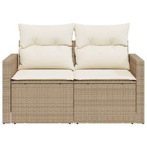 Sofá de Jardín Plegable Mediano en Ratán Sintético PE Beige con Acero con Recubrimiento en Polvo, Muebles Duraderos y Elegantes - Product Image 5