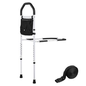 Sponda letto regolabile in altezza per supporto anziani, corrimano in PU con tubo in acciaio al carbonio - Product Image 1