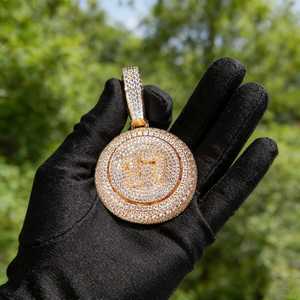 ซื้อจี้ชื่อแบบ Iced Out สั่งทำได้, จี้ตัวอักษรแบบหมุนได้, เครื่องประดับตัวอักษรฮิปฮอปแร็ปเปอร์, ป้ายชื่อแบบหมุนได้สั่งทำพิเศษ - Product Image 3
