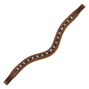 Belle bride d'équitation en cuir souple et rembourrée, avec cristaux, de taille personnalisée, conçue sur mesure, fabriquée à la main, par Horsekraft. - Product Image 6