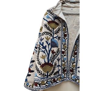 Chaqueta bordada Suzani de invierno para mujer, abrigo Floral único hecho a mano Vintage, chaqueta de diseñador para niñas, regalos de bombardero bohemio - Product Image 2