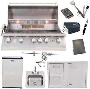 Quality New 40-Inch Liquid Propane Grill L90000 with Refrigerator and Door and Drawer with and 5 in 1 <b>BBQ</b> <b>Tool</b> Set - Product Image 3