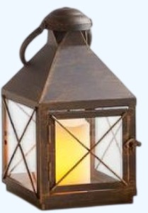 Lanterne extérieure en métal et verre, finition bronze, style moderne, artisanale, best-seller pour la décoration intérieure moderne. - Product Image 2