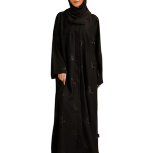 2026 New Designs Spring Dubai Style Zipper Open Abaya Hijab Muslim Women Dress Breathable Lightweight Plus Size Long Sleeves - Product Image 1