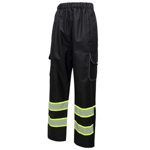 Pantalon de travail pour homme RICSA INTERNATIONAL en polyester noir certifié CE avec bandes réfléchissantes, style cargo, haute visibilité, type uniforme - Product Image 2