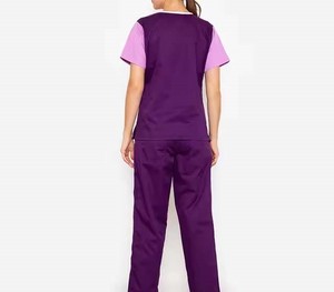 Woman Uniform Scrub V-neck Nursing Durable Fabric Comfortable Lightweight <b>Cheap</b> Price Woman Uniform Scrub With Best <b>Stuff</b> - Product Image 4