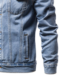Solid Color <b>Men</b> <b>Denim</b> <b>Jackets</b> Streetwear <b>Men</b> <b>Denim</b> <b>Jackets</b> Custom Design <b>Men</b> <b>Denim</b> <b>Jackets</b> - Product Image 3