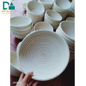 Cesta para hornear pan redonda de ratán Natural ecológica, herramienta de panadería casera de Vietnam - Product Image 5