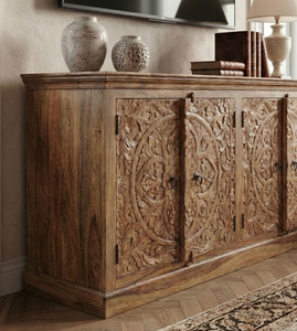 Aparador Modular de Madera Maciza Industrial Hecho a Mano, Ecológico y Multifuncional para Cocina, Comedor, Sala de Estar, Gran Capacidad - Product Image 3