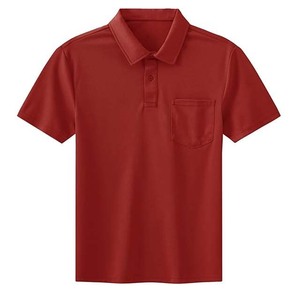 Polo pour homme à motif uni, 100 % coton, 220 grammes, tissu tricoté respirant, service OEM avec logo frontal - Product Image 5