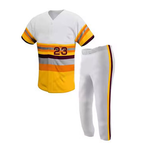 Sublimation Printing Two Buttons Professional Sports <b>Baseball</b> Jersey for Training Half Sleeve Hot Selling <b>Baseball</b> Team Uniforms - Product Image 1