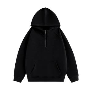 2024 Custom Logo Oversized Thermal <b>Quarter</b> <b>Zip</b> Hoodie Streetwear Hoodie Embroidered Techniques Manufacturer's Hoodie Embroidered - Product Image 3