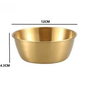 Tazón de Acero Inoxidable Dorado de 12 cm, Tazón Pequeño y Resistente para Servir Aperitivos y Salsas, en Oferta - Product Image 1