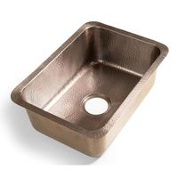Évier de salle de bain en cuivre pur, finition martelée antique, taille personnalisée, évier de cuisine rustique en cuivre, double bac, fait main