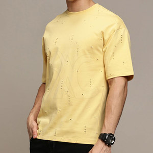 Camiseta Desgastada de Corte Holgado, Estilo Urbano, Cómoda para Uso Diario, en Venta Online - Product Image 5