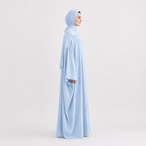 Conjunto de Abaya Informal y Modesto para Mujer, Talla Grande, con Hiyab a Juego, Manga Larga, Corte Holgado, Largo Maxi, Tela Suave y Transpirable, 2026 - Product Image 4