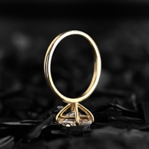 Anillo de Compromiso Vintage con Diamante Cultivado en Laboratorio, Corte Marquesa, Oro 14K, Solitario, Minimalista, Elegante, Clásico, para Propuesta de Matrimonio, Aniversario - Product Image 4