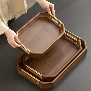 Bandeja de Servir de Madera de Bambú |   Vajilla para Desayuno y Café |   Decoración Rústica para el Hogar - Product Image 2