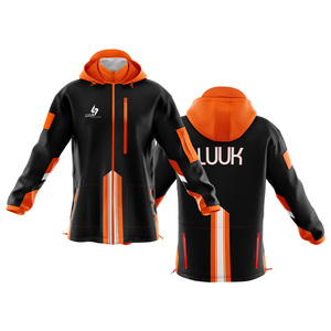 Chaqueta Cortavientos con Capucha y Logotipo Personalizado para Hombre, Cierre de Cremallera, Estilo Deportivo, Chaqueta Bomber para Primavera, Impermeable - Product Image 1