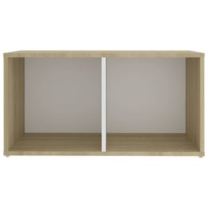 8 pezzi bianco e Sonoma rovere ingegnerizzato TV Set mobile in legno per soggiorno - Product Image 4
