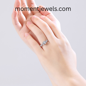 Anillo Vintage de Plata de Ley 925 con Moissanita, Corte Brillante Redondo, Diseño de Rama de Hoja, para Mujer, Regalo de Compromiso o Boda - Product Image 2