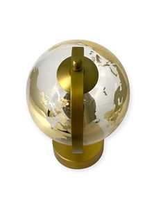 Globe en verre élégant avec finition dorée brillante, objet décoratif haut de gamme pour la maison et les cadeaux - Product Image 3